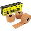 SPORTTAPE 3 Rotoli Nastro Ossido di Zinco Tan 3,8 cm x 10 m - Anti-Vesciche | Nastro Sportivo Rigido e Resistente, Fascite Plantare, Caviglia, Strapping Articolare e Supporto Fisioterapico Sportivo