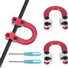 PATIKIL Arco D Loop, 2 Set Arco Composto Metallo U Nock Anello D Nocking Rilascio Accessori con Cacciaviti Viti per Tiro Caccia, Rosso