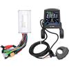 BuyWeek Kit Controller Brushless Bici Elettrica, 36V 48V 250W 350W 17A Controller Onda Sinusoidale 3 modalità con Display LCD a Colori S-100