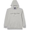 Tommy Hilfiger Felpa Uomo con Cappuccio, Grigio (Light Grey Heather), XXL
