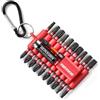 Geinxurn Set di punte per viti resistenti agli urti, 22 pezzi, Pozidriv, a croce Torx, esagonale, S2, in acciaio, con supporto per punte e scatola di immagazzinaggio