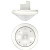 Theben 2080520 theRonda S360-100 UP WH I Rilevatore di presenza a infrarossi passivo I Installazione a soffitto ad incasso I Area di rilevamento circolare 360° Ø 8 m (50 m²) I 1 canale luminoso I PIR