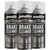 JENOLITE ENOLITE Detergente spray per freni, 400 ml, detergente per freni resistente, pulisce i freni senza smontaggio, riduce il rumore dei freni e migliora le prestazioni dei freni (confezione da 3)