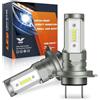 JOSHF H7 LED Lampadina, 30000LM 80W Luce Bianca 6500K 500% Brillante, Lampadine per Fari Auto e Moto, 1:1 Design di Ricambio Lampada Alogena, Plug and Play, 2 pezzi