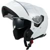 MY Casco Moto Modulare 935, Caschi Integrali Moto Omologato ECE 22.06 con Doppia Visiera per Uomo Donna (Bianco, L)