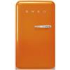 Smeg, FAB10LOR6 Frigorifero Tavolo Top Vintage 1 Anta, 122L, Cerniere a Sinistra, Freddo Statico, Congelatore 17L, 1 Clayette Regolabile, 1 Vassoio Verdure e Illuminazione LED, H 97 cm, Arancione