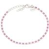 Louis Ciocchetti dal 1887 Bracciale Tennis Nero Argento 925 con Zirconi 5A, Gioiello Elegante Regolabile per Donna - Idea Regalo Raffinata con Packaging Lusso - Qualità Made in Italy