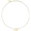 Breil, Collezione Alchemy, Collana Donna con Catena in Acciaio Lucido ed Elemento Ovale, Pratica Chiusura a Moschettone, Lunghezza Regolabile fino a 45cm