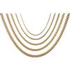 OneChance Collana Uomo Donna Unisex a Catena Cubana, 4/6/8/10/12 MM di larghezza, 40/50/60/70/80 CM di lunghezza, acciaio inossidabile, Oro, con confezione regalo