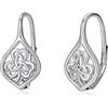 VONALA Orecchini in argento Sterling con cristalli di zirconia cubica, a forma di fiore, stella, cuore, farfalla, nappa, orecchini pendenti lunghi, gioielli regalo per donne e ragazze, Medium, Argento