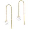 Carissima Orecchini passanti con perla d'acqua dolce e catena box da donna in oro giallo 9 ct