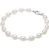 Valero Pearls Bracciale da Donna in Argento Sterling 925 con rodio con Perle coltivate d'acqua dolce bianco 00474511