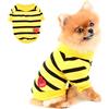 PAIDEFUL Camicie per Cani a Righe per Cani di Piccola Taglia Media Gatti Gilet Tee con Cuore Rosso Canottiere Cucciolo Chihuahua Yorkie Vestiti Magliette Animali Domestici Estate Usura Quotidiana