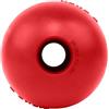 KONG Palla con foro, giocattolo da recuperare per cani, resistente, per addestramento, gioco interattivo e altro ancora, classica palla in gomma naturale, rossa, per cani di taglia grande/XL