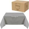 Generico Tovaglie monouso TNT 100x100 cm resistenti tipo stoffa confezioni da 25 o 100 pezzi avorio beige bianco bordeaux nero grigio marrone tovaglie festa ristorante pizzeria copritavolo (25, Grigio)