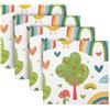 SKYSHU Set di 4 tovaglioli di stoffa con animali arcobaleno, riutilizzabili, lavabili, oversize, per la famiglia, matrimoni, cene, feste, decorazione per la casa, 50 cm