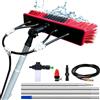 YFSMBD Kit Pulizia Pannelli fotovoltaici | 3m - 13,6m Estensibile | Alluminio | Scopa per Pannelli fotovoltaici | Spazzola per Pannelli Solari,Tetti,Verande,Finestre e Camion (55cm Spazzola,10m)