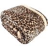 Tata Home Coperta Plaid Morbida Coperta Pile Super Calda Invernale Plaid Divano Flanella Retro Agnellato Sherpa 3 Misure 5 Disegni (Leopardo, Singolo 150x200 cm)