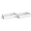 VitaliSpa Cassetto rotante Everest, Bianco, 98 x 56 cm Set di 2
