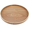 Tiiyee Vassoio in Legno Rotondo, Piatto da Portata Piano Rotondo Vassoi Piatti Grandi Tondo Decorativo di Servizio Versatile Alimento Naturale Casa Cucina Alimenti Dolci per Set Tè Caffè Frutto Cibo (33 cm)