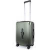 JLY Valigia Leggera Rigida con Ruote Girevoli a 360°, Chiusura TSA e Porta Bevande Integrata - Perfetta per Viaggi e Business (Verde Cacciatore, S (54.5cm))