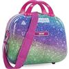 SKPAT - Nécessaire grande da viaggio in policarbonato stampato. Infantile giovanile. Borsa da bagno con specchio. Diversi compartimenti, comodo e leggero 131335, Colore Fucsia
