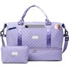 Outplea, borsone da viaggio da 50 litri per donna, borsa da weekend e per la notte con trousse per articoli da toeletta, borse per ospedale per maternità, Viola, 50L, Zaini da viaggio