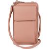 styleBREAKER Portafoglio mini borsa da donna con scomparto per cellulare e protezione RFID, borsa a tracolla, tasca per cellulare, borsa a tracolla 02012362, colore:Rosa antico vecchio