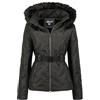 Geographical Norway Barnir Lady - Giacca Donna Imbottita Calda Autunno-Invernale - Cappotto Caldo - Giacche Antivento A Maniche Lunghe e Tasche - Abito Ideale (Nero L)