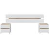 Fores Testiera + 2 Comodini Tempus Bianco Artik E Rovere Nodi 0W6079A