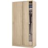 Fores Armadio Guardaroba 2 Ante Scorrevoli 100x50x200 Rovere Effetto Legno Max