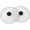PARENCE - Set di 2 coperchi per stufa in acciaio inox paraspruzzi 29 CM/coperchio per stufa in acciaio a rete anti schizzi (tipo colino per vapore), colore argento