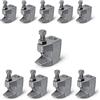 Highcraft JCLMPGE38-10 Junior Beam - Supporto verticale per tubazioni verticali, staffa di prolunga per rame, IPS, CPVC, PVC, tubi, 3/8, acciaio galvanizzato