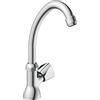 SCHÜTTE Rubinetto per acqua fredda CARNEO, rubinetteria, rubinetto da bagno solo per acqua fredda, valvola a piatto orientabile, 37970, cromato