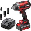 Einhell Professional Avvitatore a percussione IMPAXXO 18/450 (1x4,0Ah) Power X-Change (18 V, 450 Nm, brushless, attacco quadrato esterno, incl. batteria da 4 Ah, caricabatterie, set bussole)