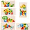 GICO Puzzle in legno per bambini con simpatici motivi di animali. 3916 puzzle in legno per bambini con numeri, puzzle educativo per ragazzi e ragazze