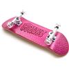 SPITBOARDS 32 mm fingerboard Complete Real Wood Set-Up (pre-assemblato, 5 strati), 32mm rucks, ruote portanti, nastro in schiuma (deck: rosa, camion, bianco, ruote: trasparente)