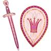 Liontouch - Set Giocattolo da Regina Rosa per Bambine - Età 3-6 Anni | Spada e Scudo Glitterati in Gommapiuma Rosa | Giochi per Bimbe in Stile Medievale | Accessori Sicuri e Durevoli per Travestimenti