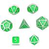 DollaTek Dadi poliedrici 7PCS in Metallo con Custodia Nera per Giochi di Ruolo Dungeons And Dragons D&D Insegnamento della Matematica (Viola)