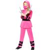 Amscan 9918145 - Girls Pink & Black Ninja Fancy Dress Costume con maschera: 6-8 anni