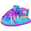 FBSPORT castello gonfiabile con ventilatore 545 x 365 x 218 cm con Scivolo Trampolino Piscina Parete da Arrampicata, Piscina di palline oceaniche Parco acquatico per bambini