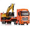 SHINESIGNAL Escavatore Camion Container 1:50, Giocattoli Modello Camion Container per Bambini Altamente Simulati per Giocattolo per Bambini- Orange
