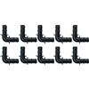 GASMIS 10 Pezzi Gomito a 90° portagomma 12 mm, Raccordo Curva per Tubo Irrigazione e Ala Gocciolante