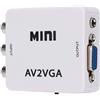 Diyeeni Mini convertitore VGA a video, adattatore composito AV a VGA, convertitore audio-video per decoder TV (bianco)
