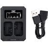 JJC NP-FW50 - Caricabatteria USB doppio adattatore per fotocamera digitale Sony A6500, A6400, A6300, A6000, A7, A7II, A7RII, A7SII, A7S, A7S2, A7R, A7R2, A55, A5100, RX10III, RX10IV 50