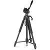 Hama Treppiede fotocamera Action 165 3D (treppiede fotografico leggero con supporto per cellulare, Tripod con altezza 61-165 cm, treppiede con testa a 3 vie, treppiede per fotocamera reflex
