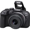 Canon Fotocamera mirrorless EOS R10 + RF-S 18-45 mm F4.5-6.3 con obiettivo STM + adattatore EF-EOS R (fotocamera ibrida, aggiornamento DSLR, 15 B/s, video 4K, Dual Pixel CMOS AF II Focus System,