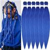 YDDM Capelli Per Treccine Africane Blu Extension Treccine Texture Yaki Easy Install per Principianti 20 Pollici 6 Pezzi Capelli Leggeri e Naturali per Box Braids, Twist e Crochet