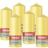 Bolsius - Essentials - candela a pilastro - giallo - 15cm - 6 pezzi - candela decorativa - contiene cera vegetale naturale - senza olio di palma