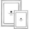 VALENTI & CO. Cornice Portafoto 13x18 cm in Argento Lucido, Ideale come regalo per Matrimonio, Cerimonia o Compleanno